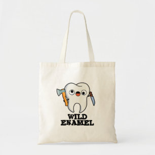 Wild Enamel Funny Wild Animal Tooth Pun Tote Bag