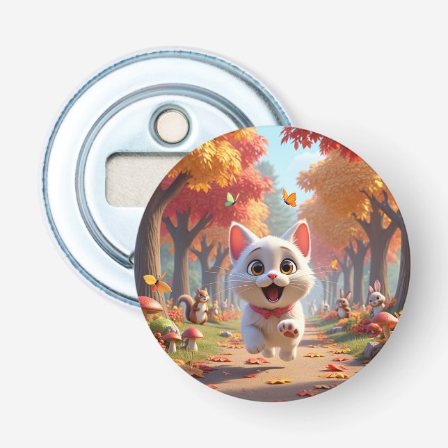 Wild Escape: Running Cat Bottle Opener (Front)