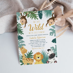 WILD EXCITEMENT safari baby shower invitation