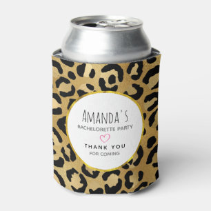 Wild & Exotic Leopard Print Pattern Bachleorette Can Cooler