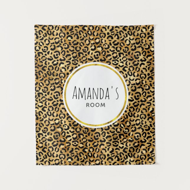 Wild & Exotic Leopard Print Pattern Tapestry (Front)