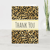 Wild & Exotic Leopard Print Pattern Thank You