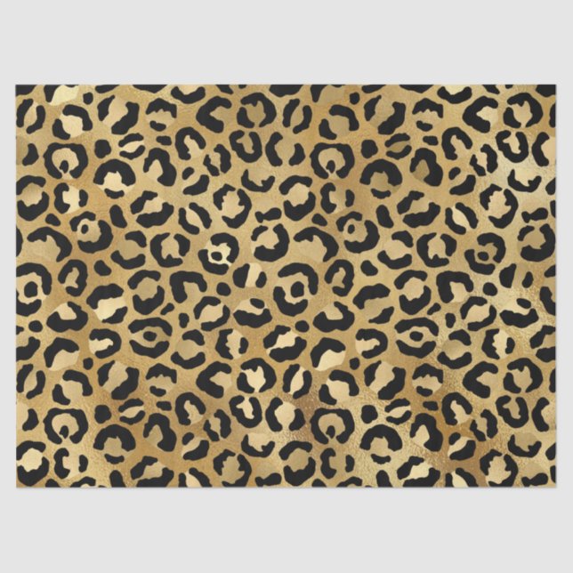 Wild & Exotic Leopard Print Pattern Tissue Paper (Front)
