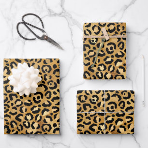 Wild & Exotic Leopard Print Pattern Wrapping Paper Sheet