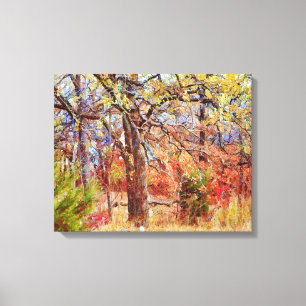 Wild Fall Forest Hike Photographic Art Canvas Print