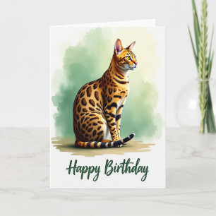 Wild Feline Birthday Card
