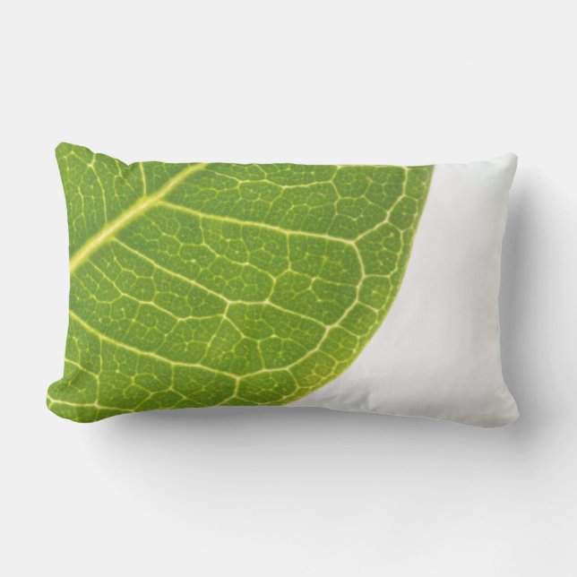 Wild Fig Rich Green Leaf Cushion Throw Pillow (Front)
