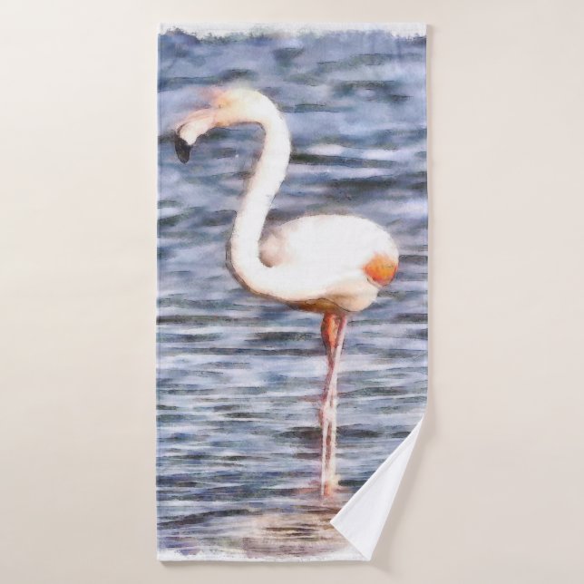 Wild Flamingo Bath Towel (Bath Towel)