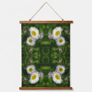 Wild Fleabane Daisy Flower Nature Art Hanging Tapestry