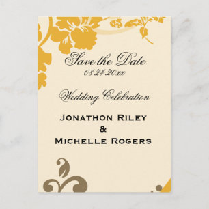 Wild Floral Announcement Postcard