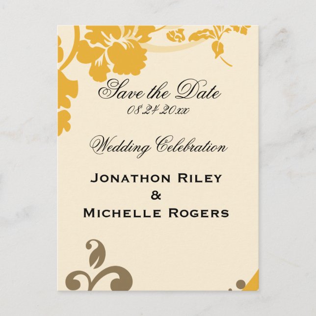 Wild Floral Announcement Postcard (Front)