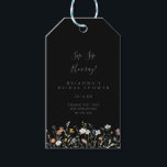 Wild Floral Black Sip Sip Hooray Bridal Shower Gift Tags<br><div class="desc">These wild floral black sip sip hooray bridal shower gift tags are perfect for a modern wedding shower. The design features watercolor pink,  blush,  purple,  navy and white elegant flowers with emerald green leaves in a dark background.</div>