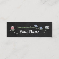 Wild Floral Chalkboard, Bookmark
