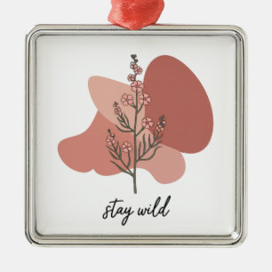 Wild Floral Design Metal Tree Decoration