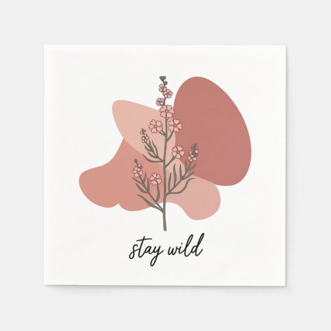 Wild Floral Design  Napkin (Front)
