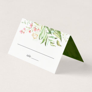 Wild Floral Green Foliage Wedding Table Place