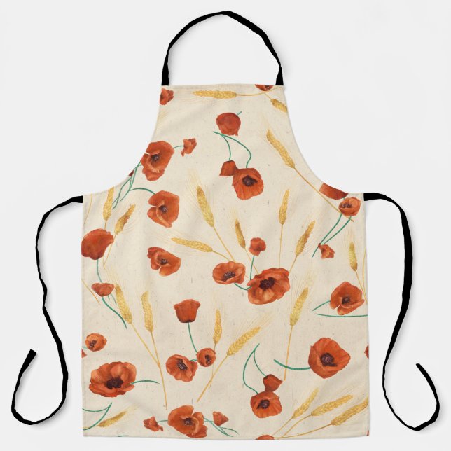 Wild floral: light background pattern. apron (Front)