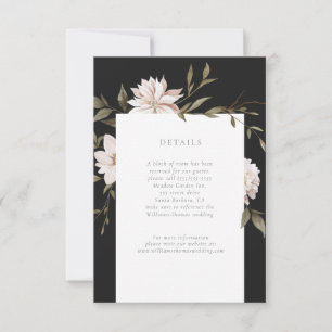 Wild Florals Details Insert RSVP Card