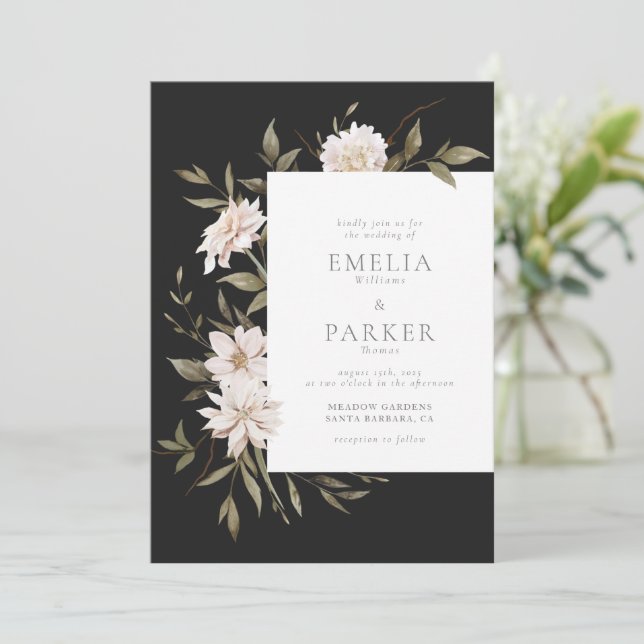 Wild Florals Invitation (Standing Front)
