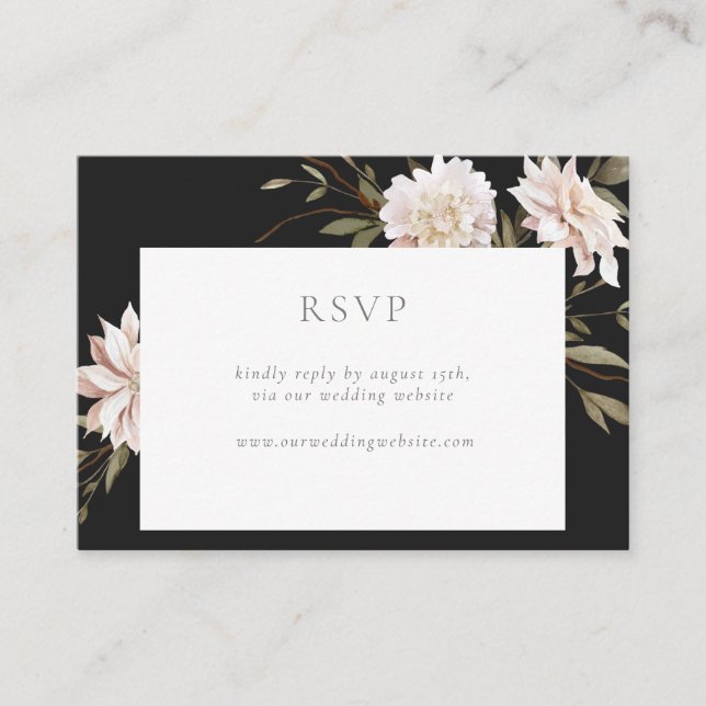 Wild Florals RSVP by website insert (Front)