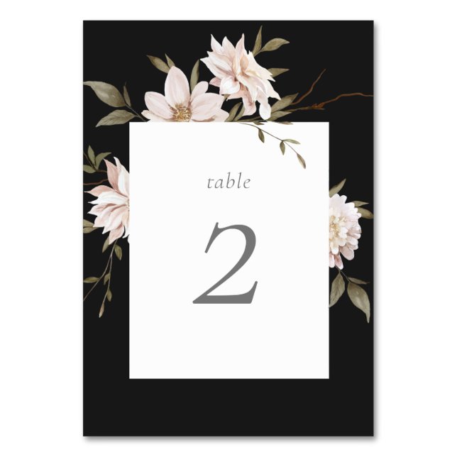 Wild Florals Table Number (Front)