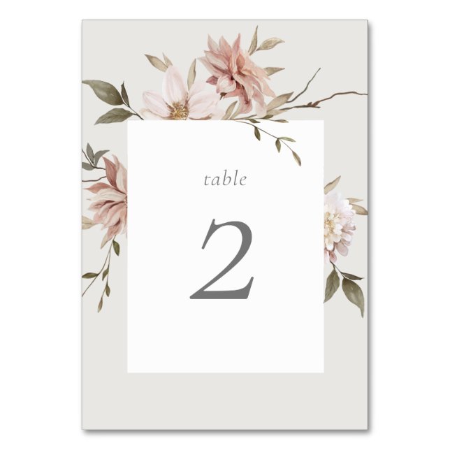 Wild Florals Table Number (Front)