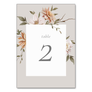 Wild Florals Table Number