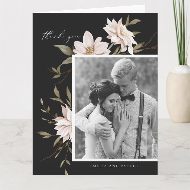 Wild Florals Thank You Card (Front)