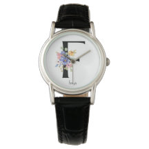 Wild Flower Alphabet F Watch