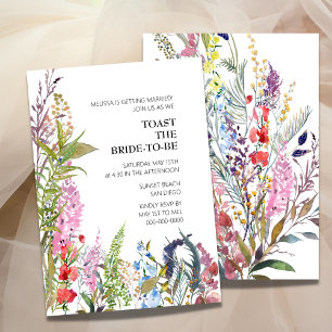 Wild Flower Blooms Bridal Shower Invitation