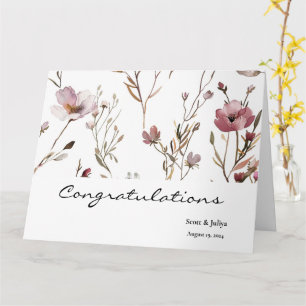 Wild flower Boho wedding greeting Card