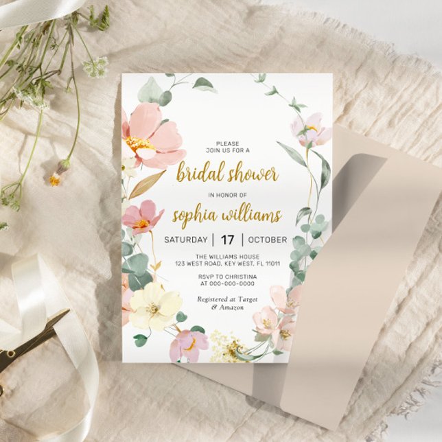Wild flower Bridal Shower Invitation (Creator Uploaded)