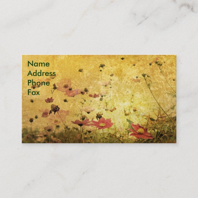 Wild Flower Business Cards (Front)