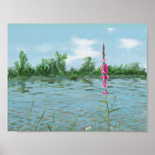 wild flower digital painting with ArtRage Poster