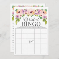 Wild Flower Double Sided Bridal Shower Game