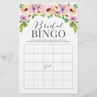 Wild Flower Double Sided Bridal Shower Games