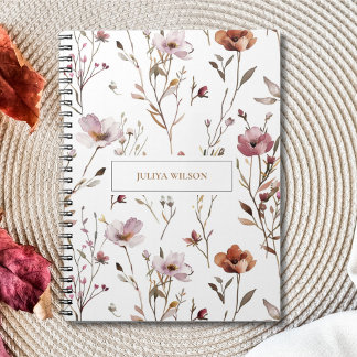 Wild flower elegant notebook