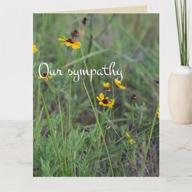 Wild flower field sympathy card (Front)