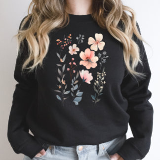 Wild Flower-Floral-Cute Sweatshirt