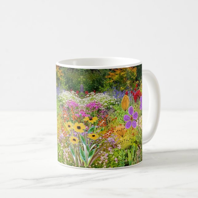 Wild Flower Garden Coffee  Coffee Mug (Front Right)