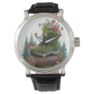 Wild flower hiking boots  watch