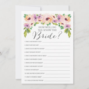 Wild Flower How Well Do You Know The Bride Game