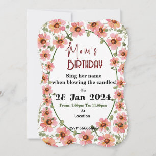 Wild flower invitation