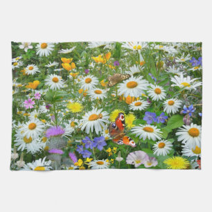 Wild Flower Meadow Tea Towel
