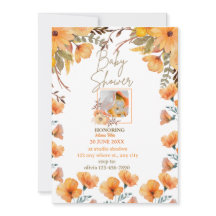 wild flower orange baby flower  Invitation