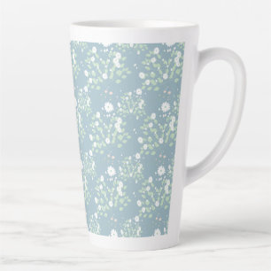 Wild flower pattern latte mug