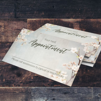 Wild flower shabby vintage appointment card