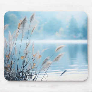 Wild flower Water Lake Nature Serene Mouse Pad