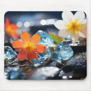 Wild flower Water Lake Nature Serene Mouse Pad