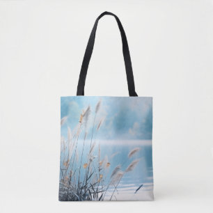 Wild flower Water Lake Nature Serene Tote Bag